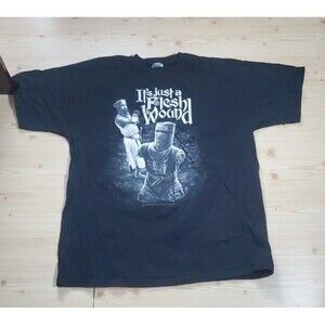 Vintage 2005 Monty Python Holy Grail Its Just A Flesh Wound T-Shirt XL VTG Movie